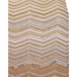 Zigzag Sequined Lamé Maxikjole